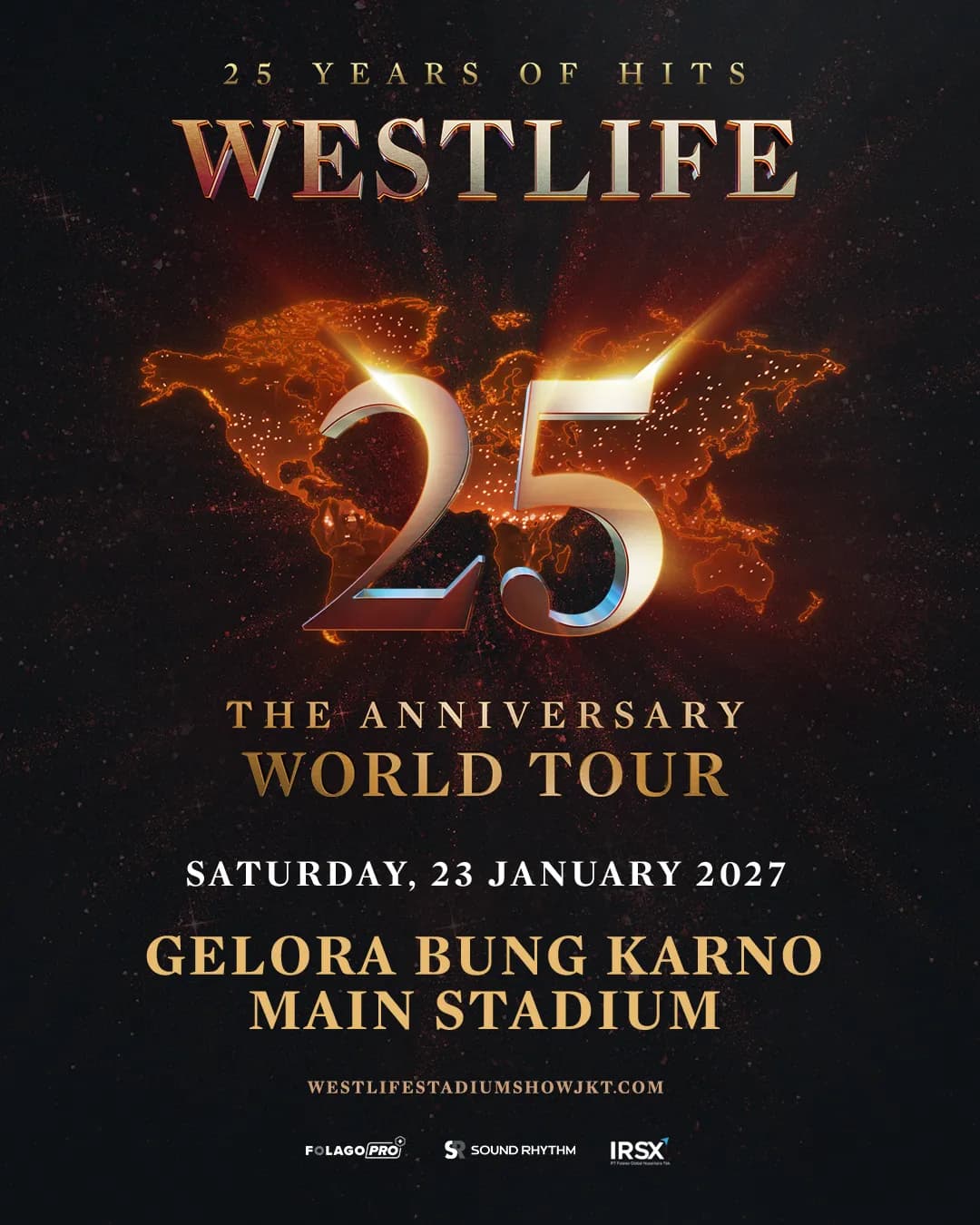 Westlife 25 Years Of Hits – The Anniversary World Tour 2027